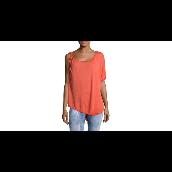 NWT orange free people off one sleeve top - Picture 5 of 6